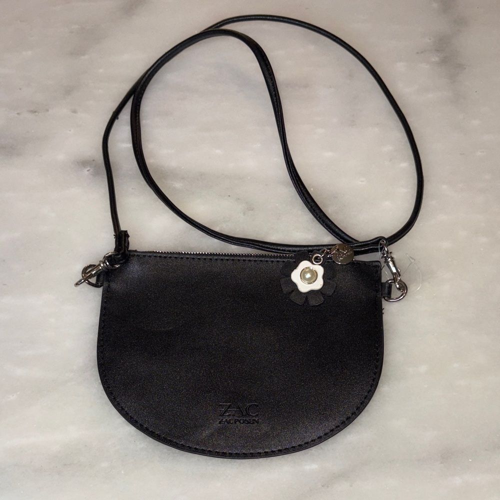 ZAC Zac Posen Celia Black Crossbody Bag for Bloomingdale's Mini Half Moon Purse